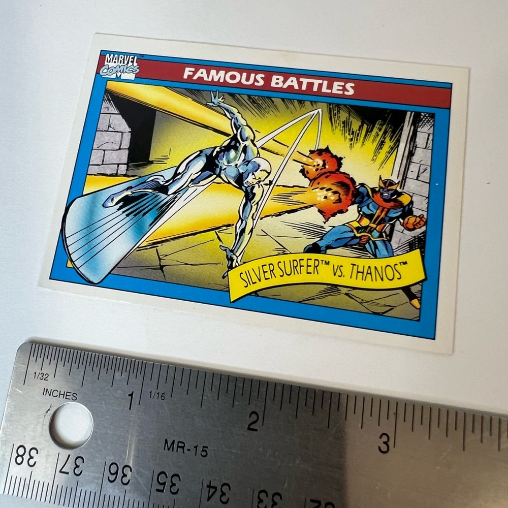 1990 Marvel Universe Series 1: Silver Surfer vs Thanos #116